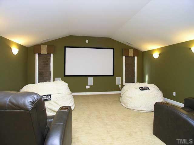 421 Rensford Place Cary, NC 27513 - Photo 17 of 25 a living room with a couch and a flat screen tv