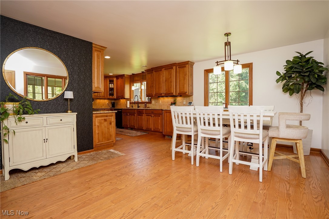 7780 Knauf Road Canfield, OH 44406 - Photo 13 of 48 Dining area featuring light wood-style floors and recessed lighting