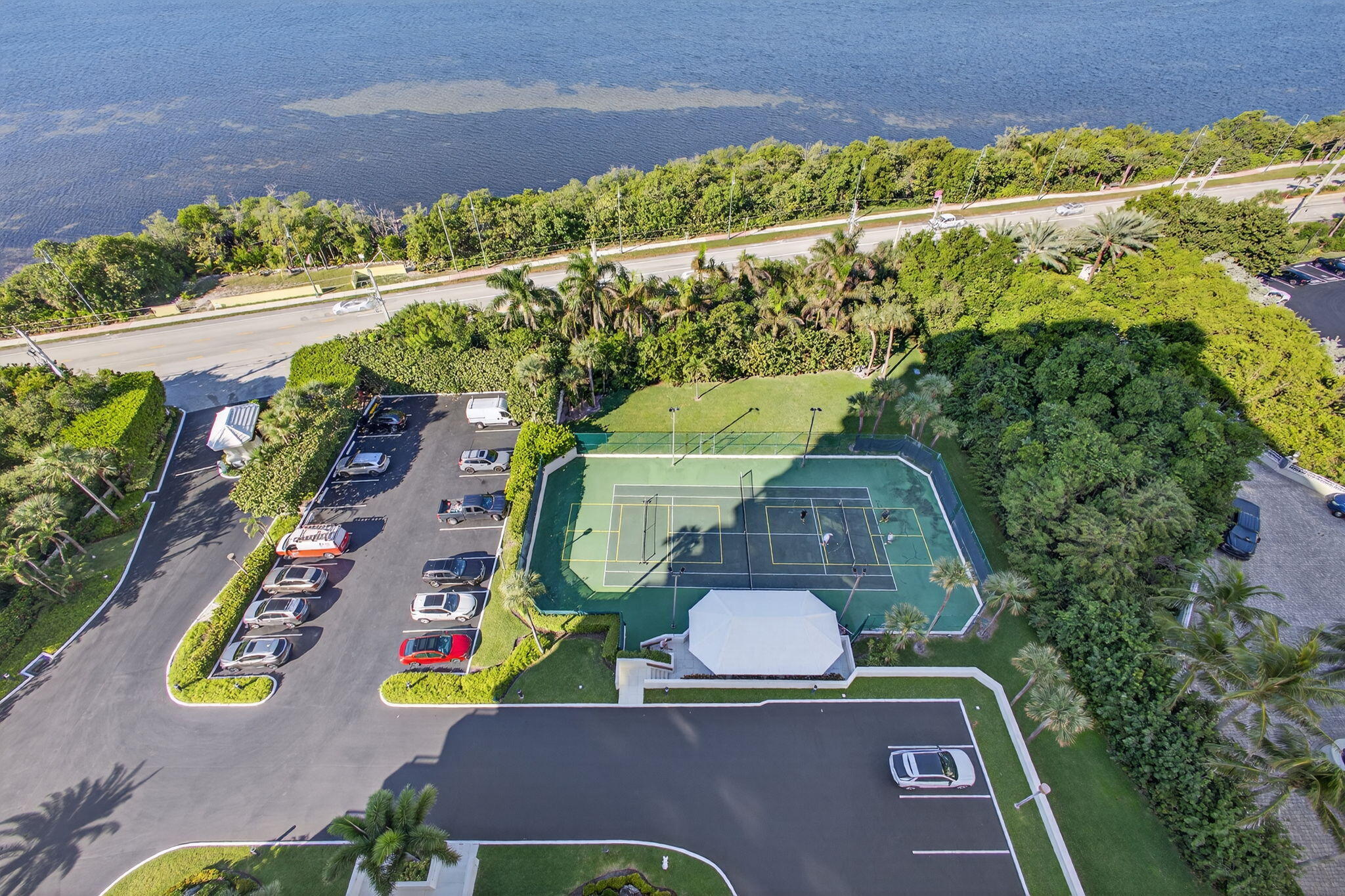 5280 North Ocean Drive, Unit 14D Riviera Beach, FL 33404 - Photo 50 of 55 an aerial view of a house with a garden