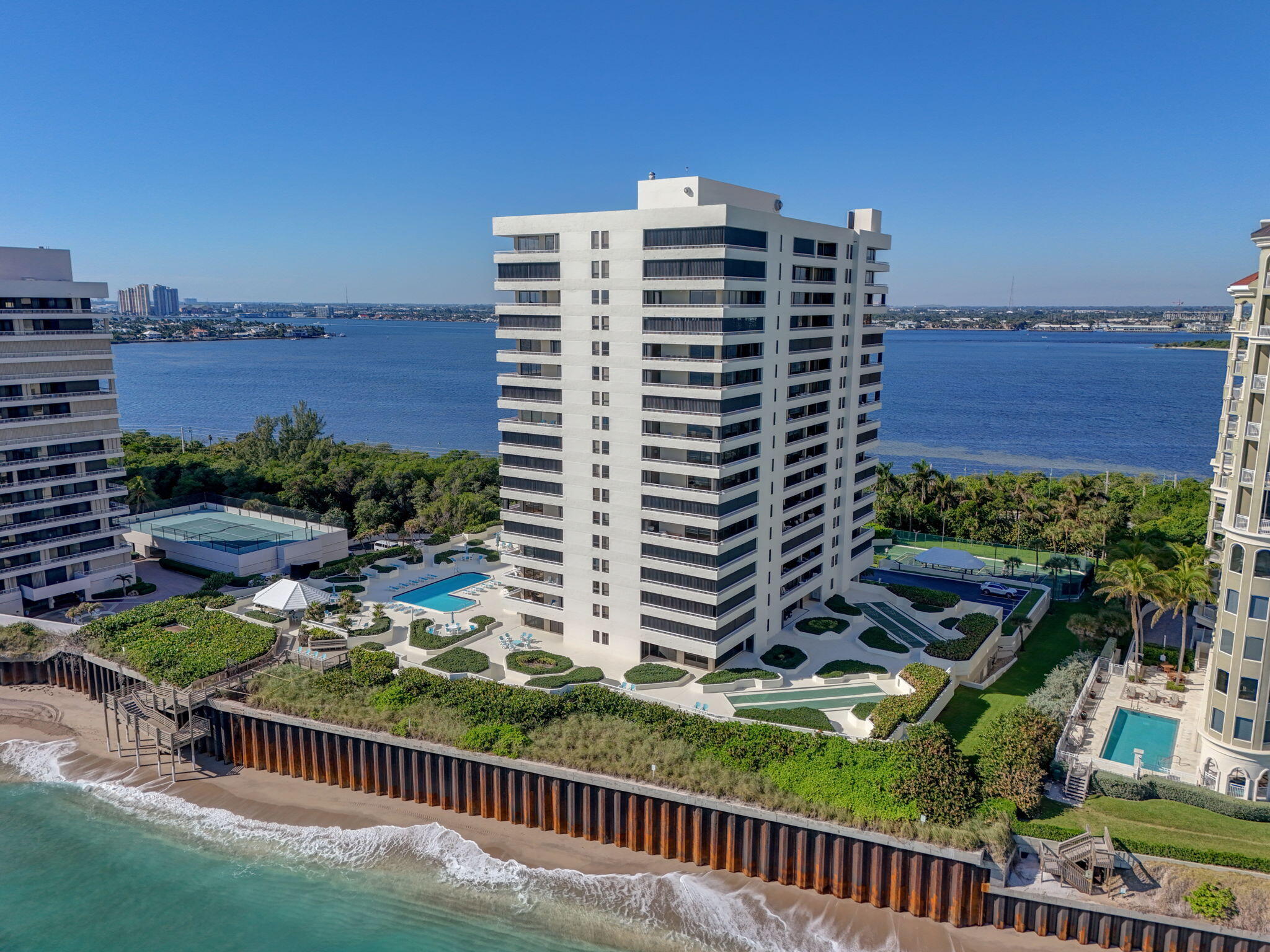5280 North Ocean Drive, Unit 14D Riviera Beach, FL 33404 - Photo 55 of 55 a view of a balcony with ocean view