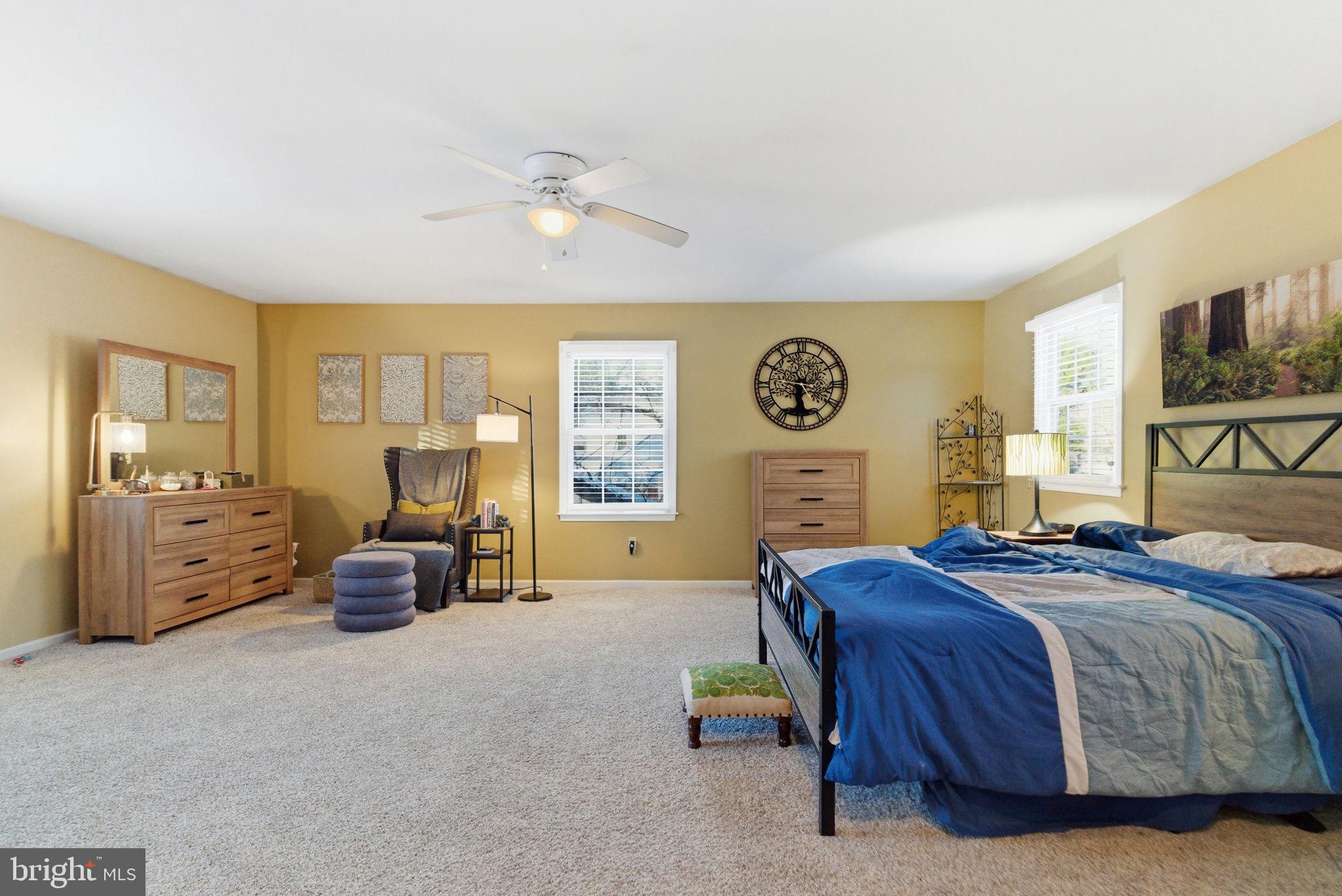 416 Rices Mill Road Wyncote, PA 19095 - Photo 29 of 60 a spacious bedroom with a bed and a couch