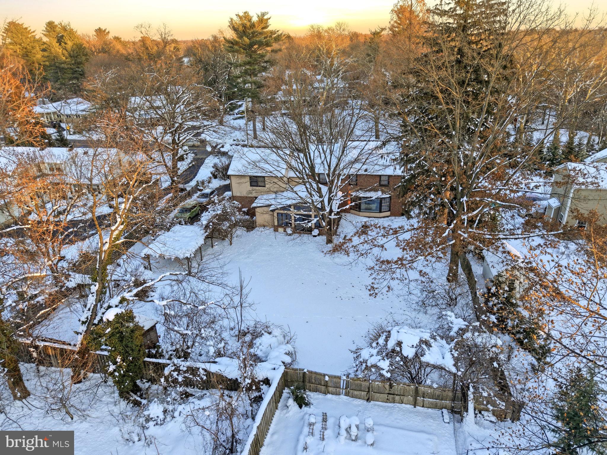416 Rices Mill Road Wyncote, PA 19095 - Photo 49 of 60 an aerial view of house with yard and mountain view in back