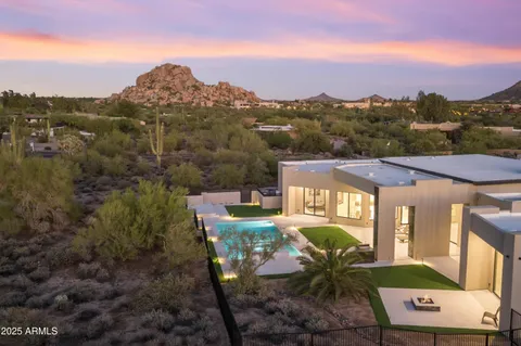 a view of a house with mountain view