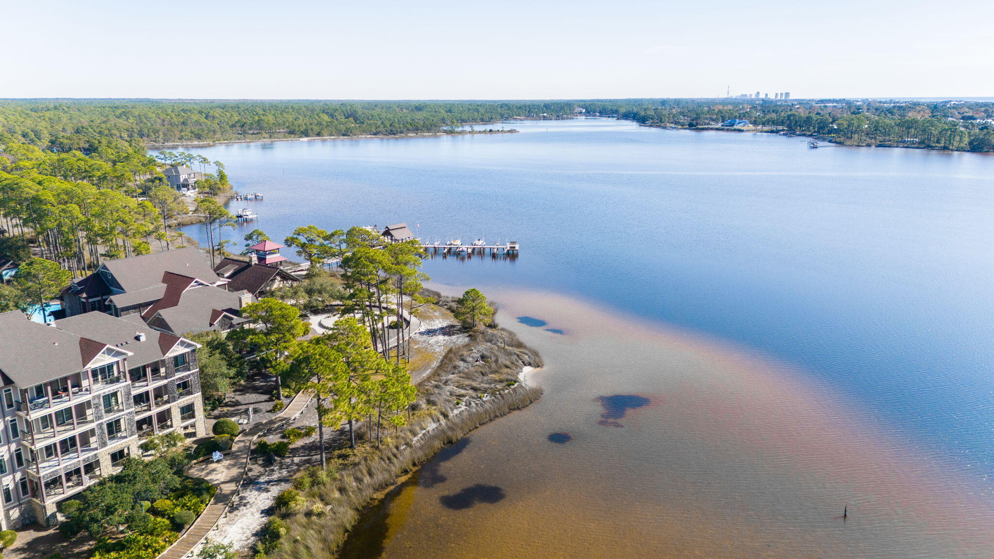 1406 Southern Point Court, Unit BXII23 Panama City Beach, FL 32413 - Photo 14 of 28 a view of a lake with a mountain and a lake view