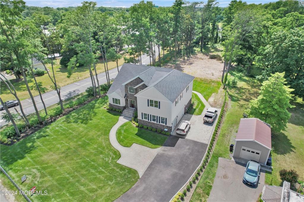 160 Freneau Avenue Matawan, NJ 07747 - Photo 8 of 8 an aerial view of a house with a garden
