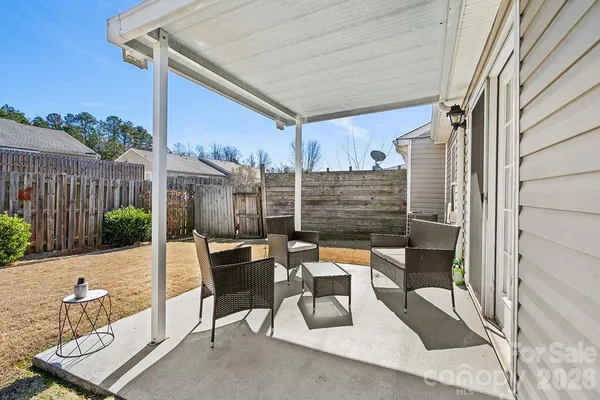 a view of an outdoor sitting area