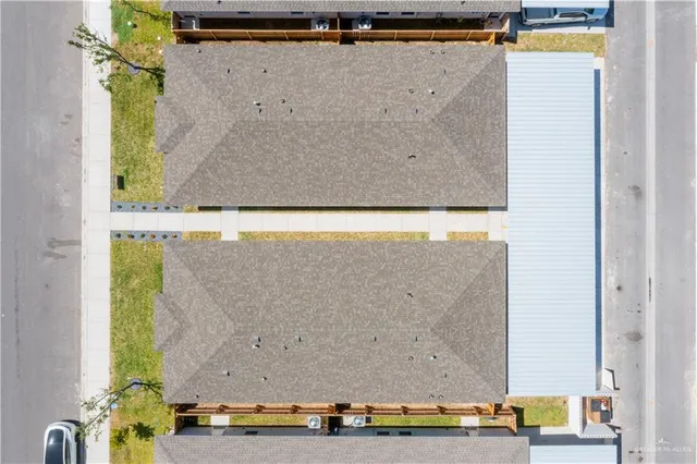 an aerial view of a city