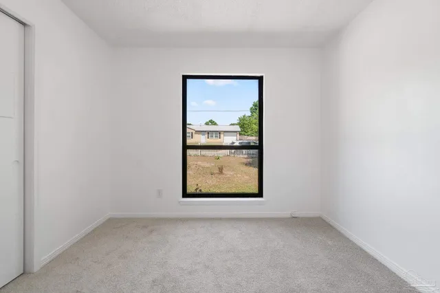 an empty room with a window