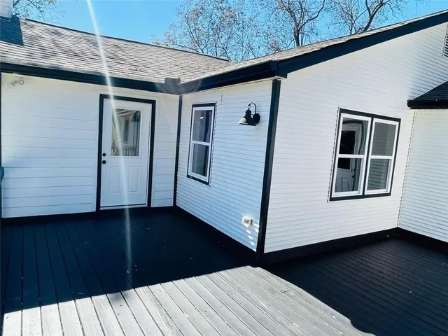 a view of a house with a balcony