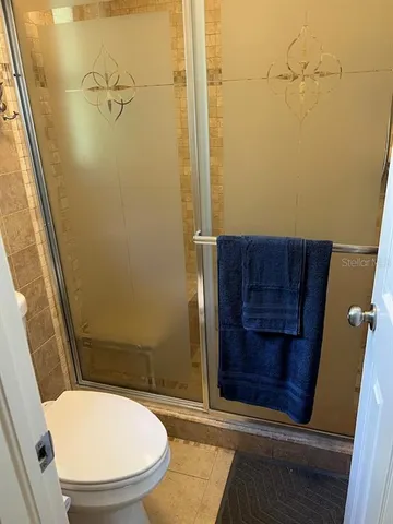 a bathroom with a toilet