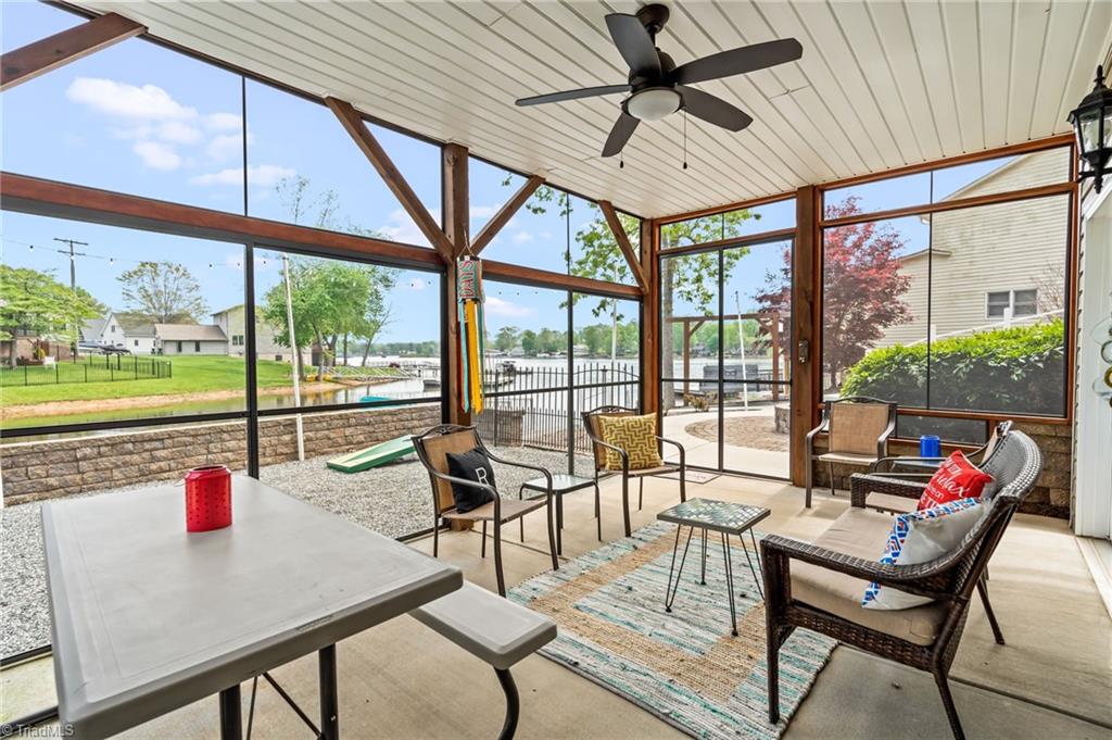 311 Reynolds Road Lexington, NC 27292 - Photo 17 of 32 Lakeside Screen Porch area-Great view "up" the lake