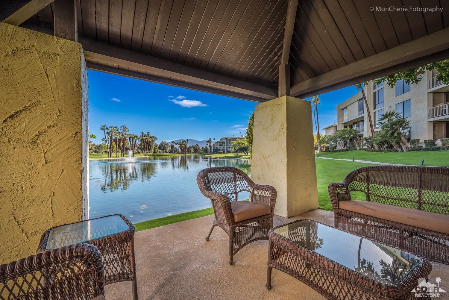 910 Island Drive, Unit 211 Rancho Mirage, CA 92270 - Photo 36 of 38 a view of balcony with furniture and garden