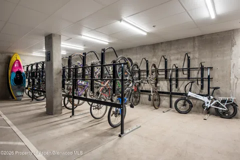 a view of an bike storage