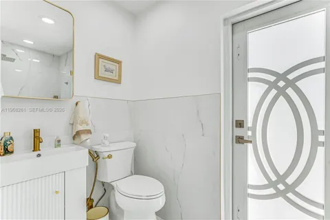 a view of a bathroom with a shower