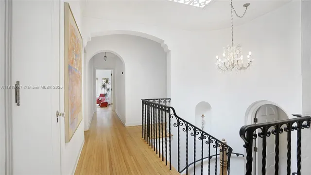 an aerial view of city and lake