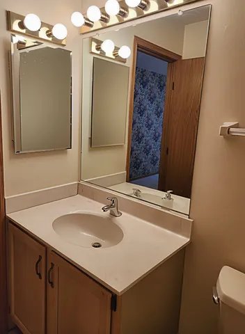 a view of wooden balcony