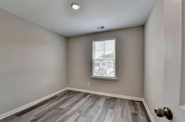 an empty room with a window