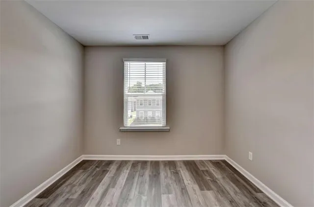 an empty room with a window