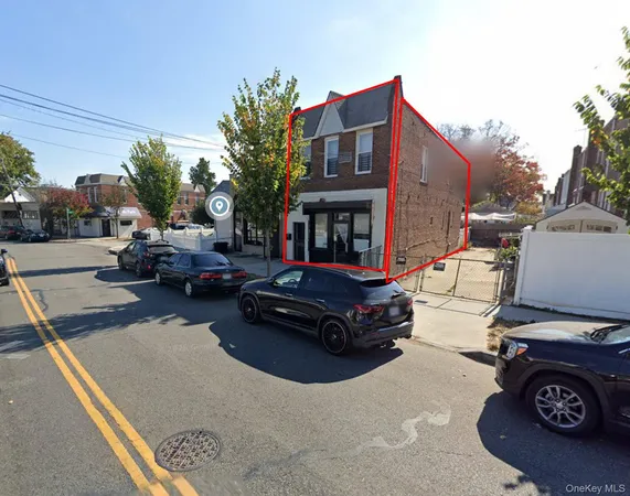 a car parked in front of a house
