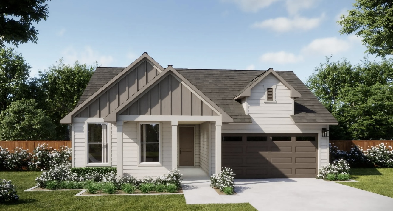 141 Prodigal Way Kyle, TX 78640 - Photo 1 of 15 a front view of a house with a yard