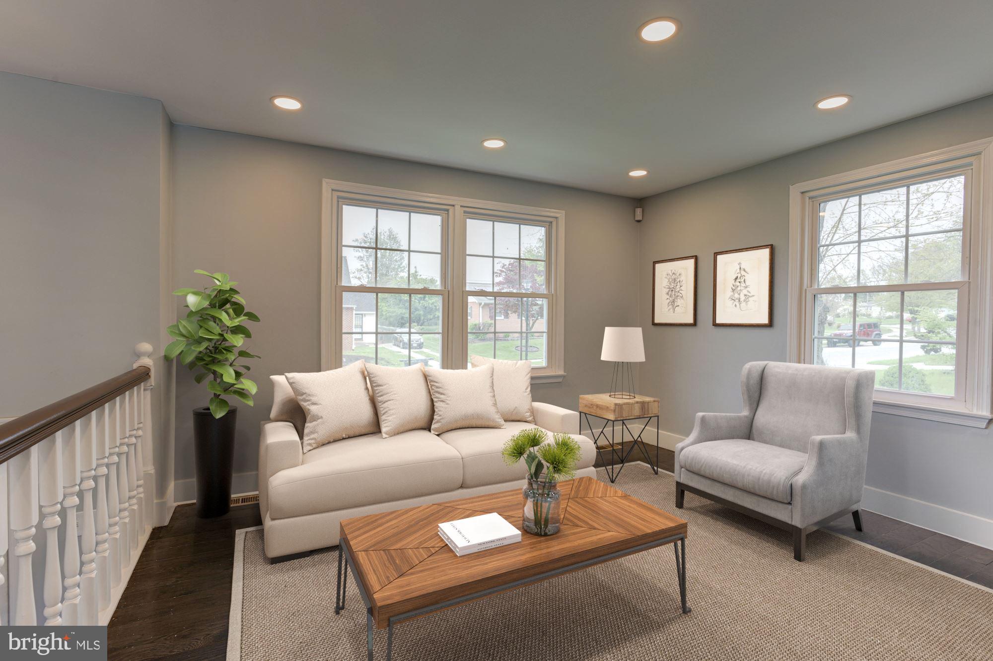 Living Room Staged Using Virtual Tools