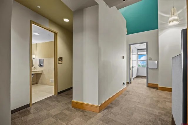 a view of a balcony with city view