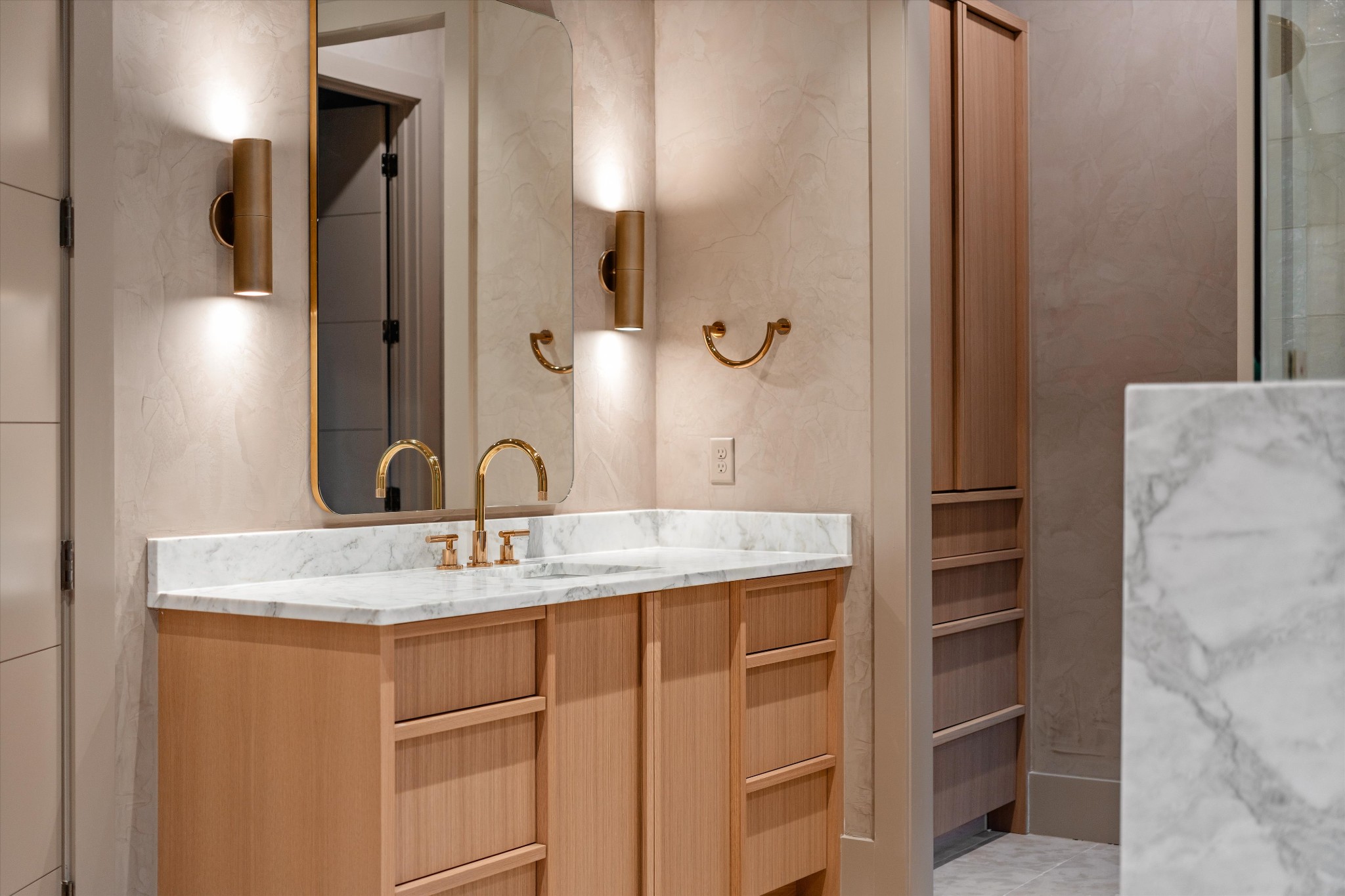 4328 Sneed Road Nashville, TN 37215 - Photo 24 of 35 a bathroom with a granite countertop sink and a mirror