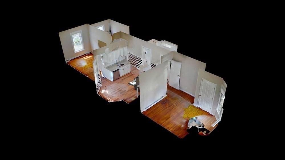 121 George Street, Unit 1 Boston, MA 02119 - Photo 7 of 7 an aerial view of a house with outdoor space and swimming pool