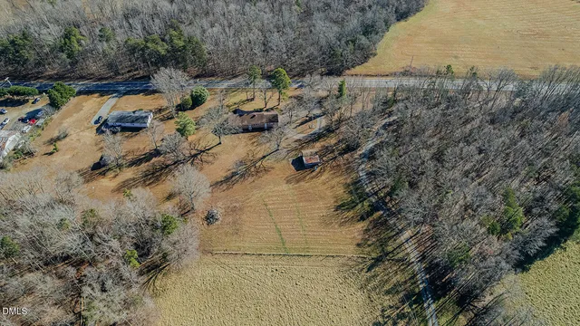 a view of a yard with a plants