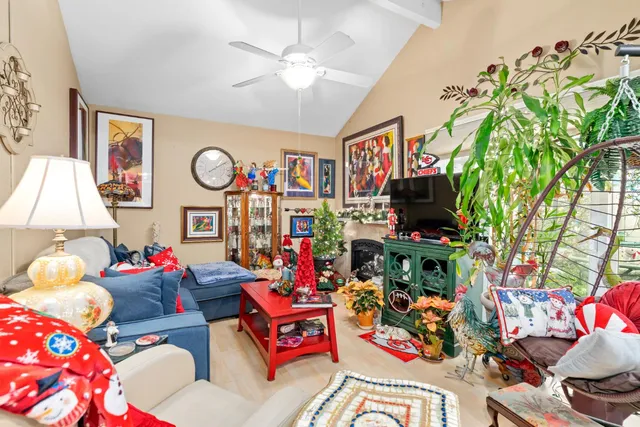 a living room filled with furniture and a couch