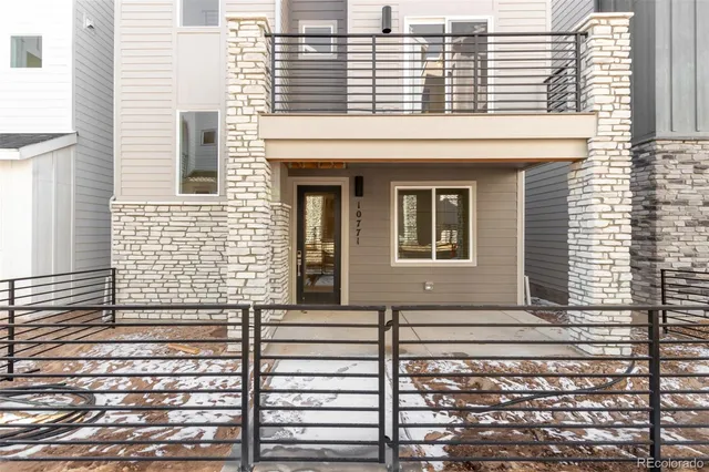 a front view of a house