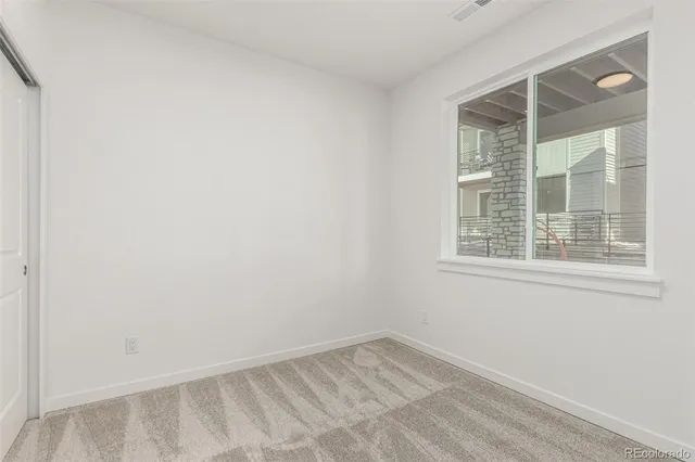 an empty room with a window