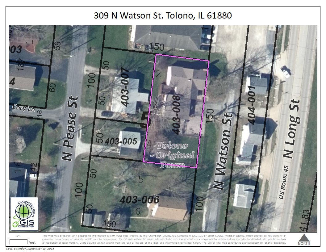 309 North Watson Street Tolono, IL 61880 - Photo 33 of 33 a bathroom with a glass shower door