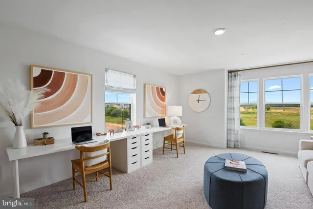 a living room with furniture a rug and a window
