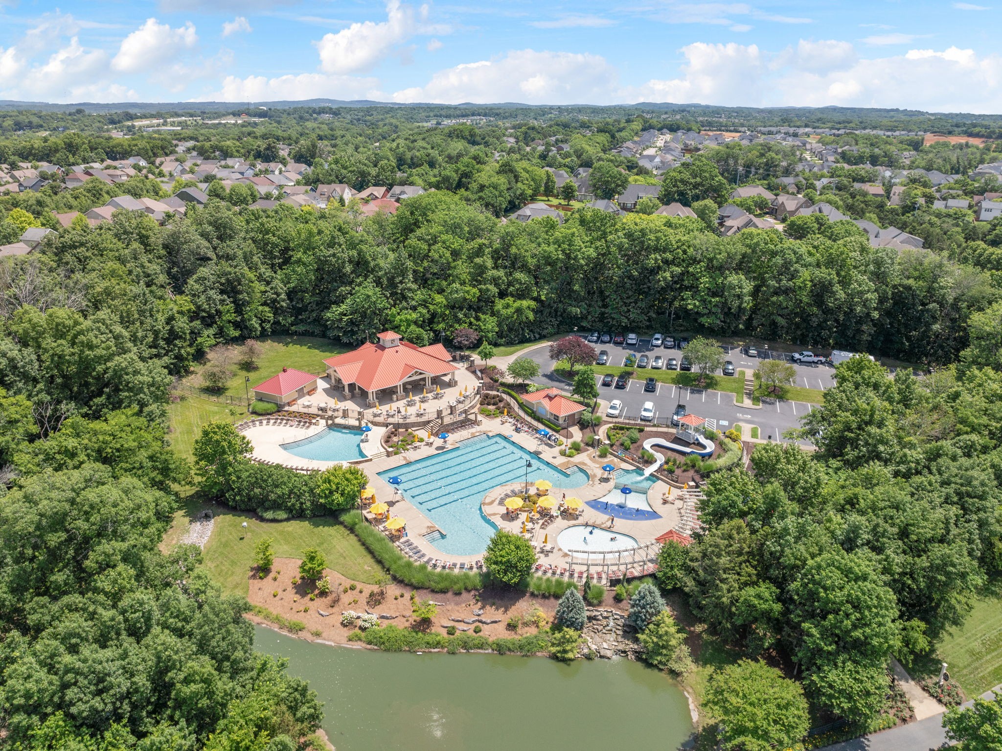 322 Forest Bend Drive Mount Juliet, TN 37122 - Photo 61 of 62 an aerial view of residential houses with outdoor space and trees all around