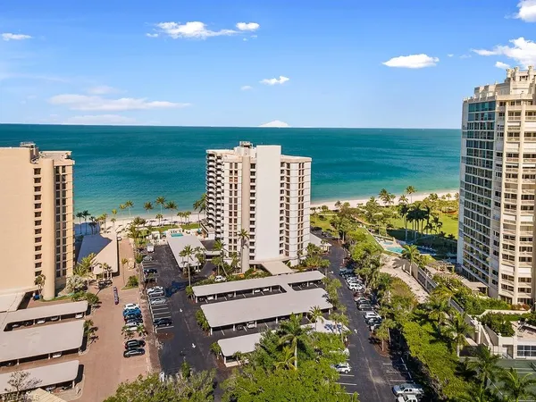 a view of a city with tall buildings