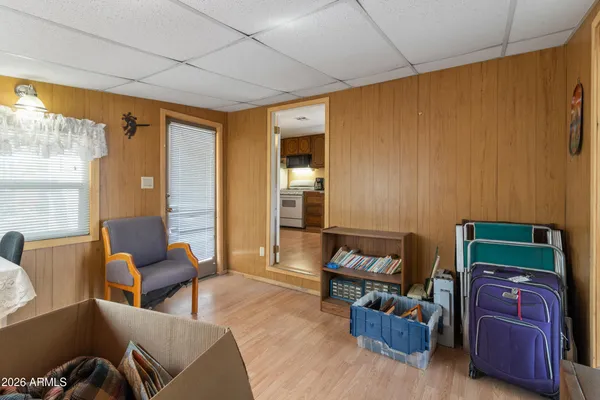 a view of a building with a street