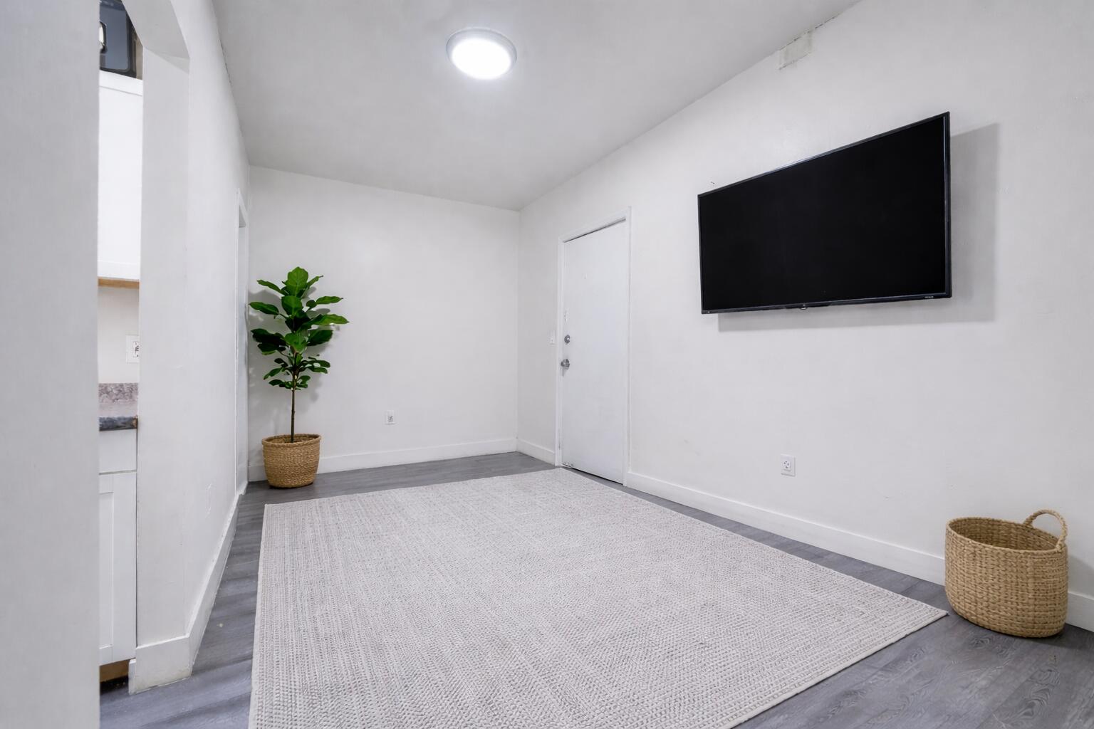 1554 Southwest 5th Street, Unit 5B Miami, FL 33135 - Photo 5 of 13 a living room with a flat screen tv and potted plant