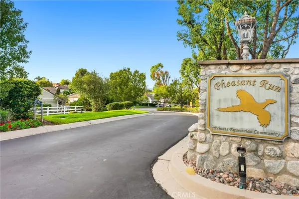a view of swimming pool with a yard and trees in the background