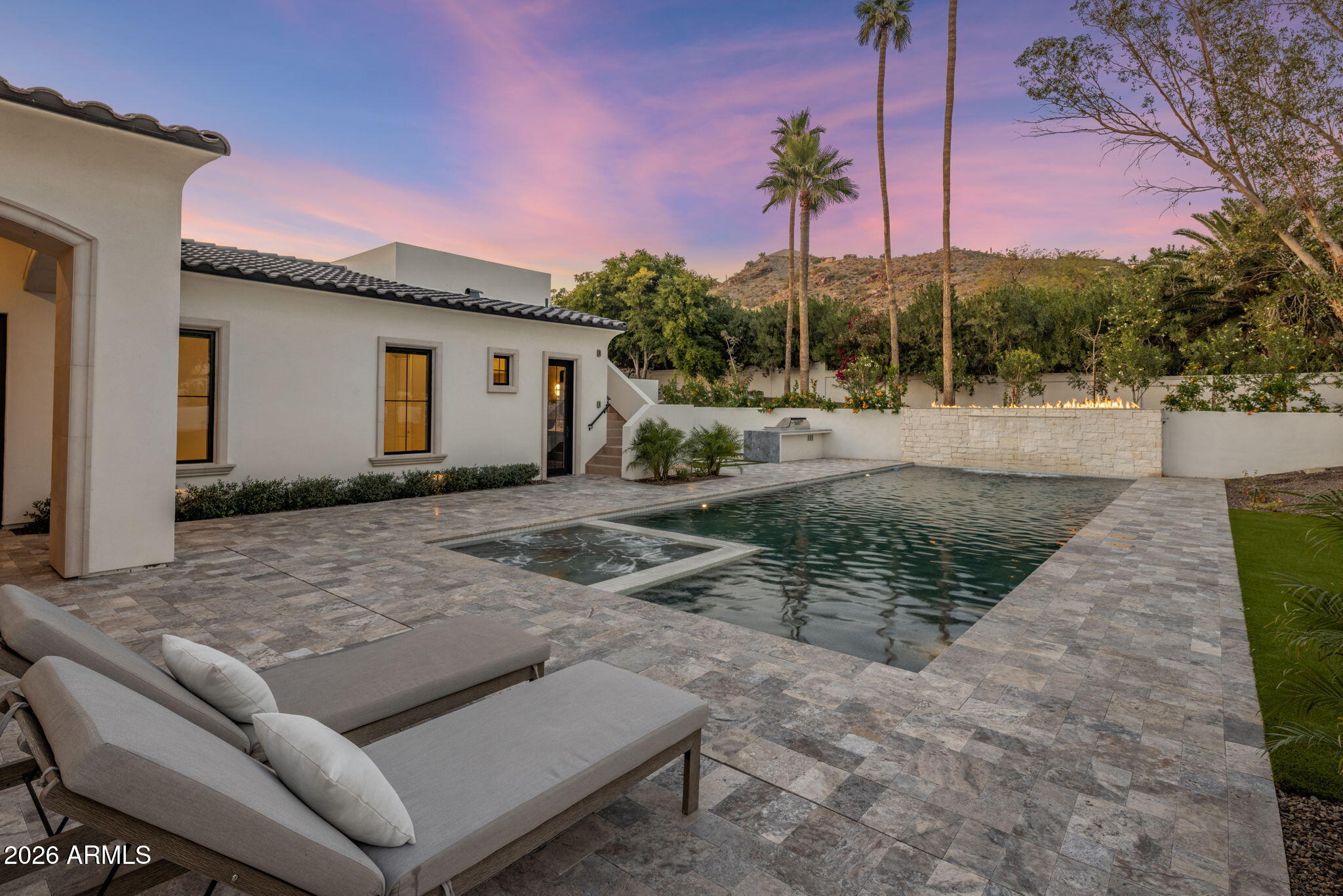 6500 East Cactus Wren Road Paradise Valley, AZ 85253 - Photo 36 of 63 Pool at Dusk