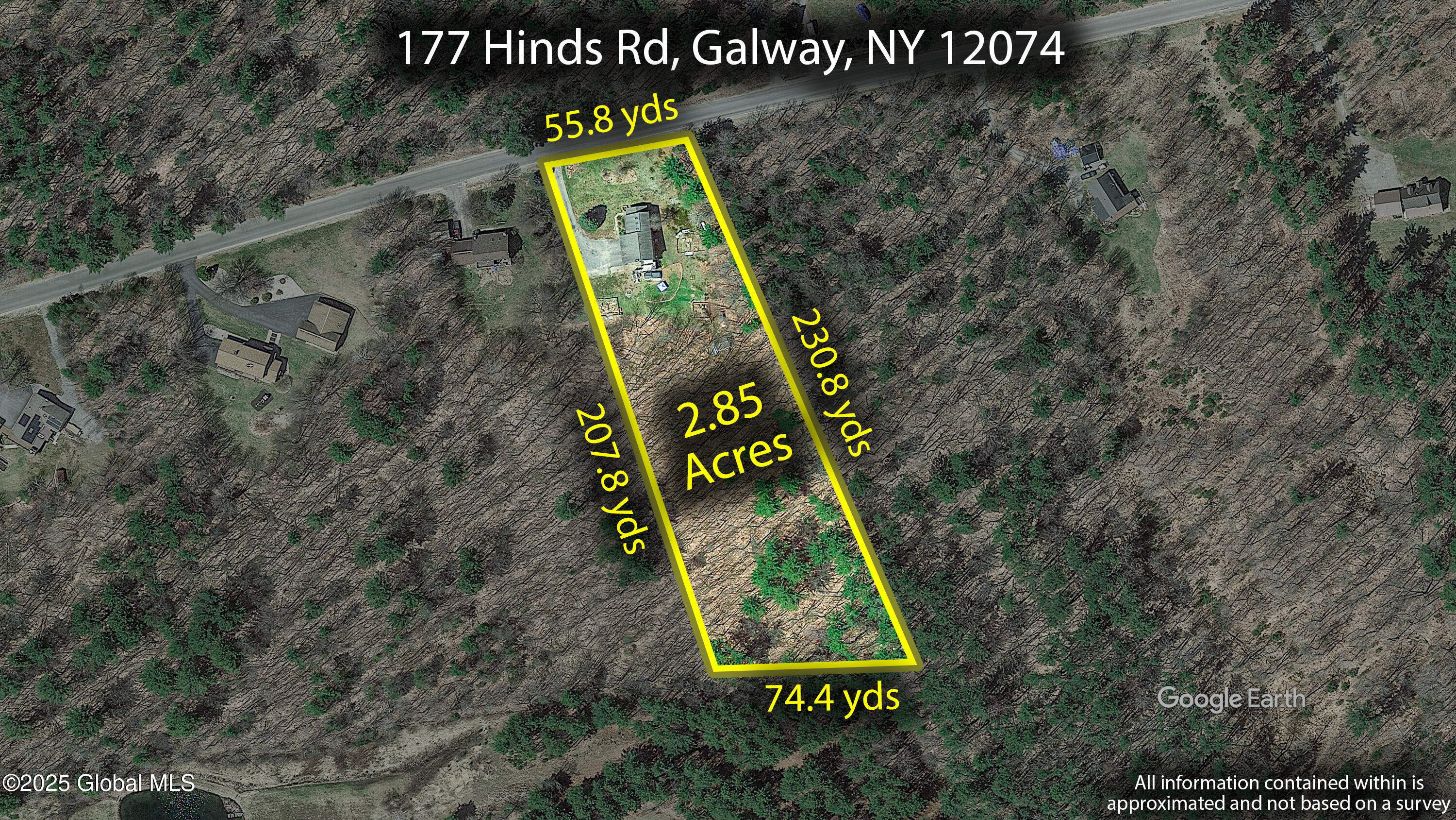 177 Hinds Road Providence, NY 12074 - Photo 62 of 63 Property Line Overlay