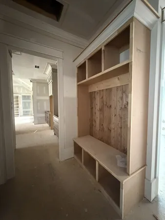a close view of a refrigerator in the kitchen