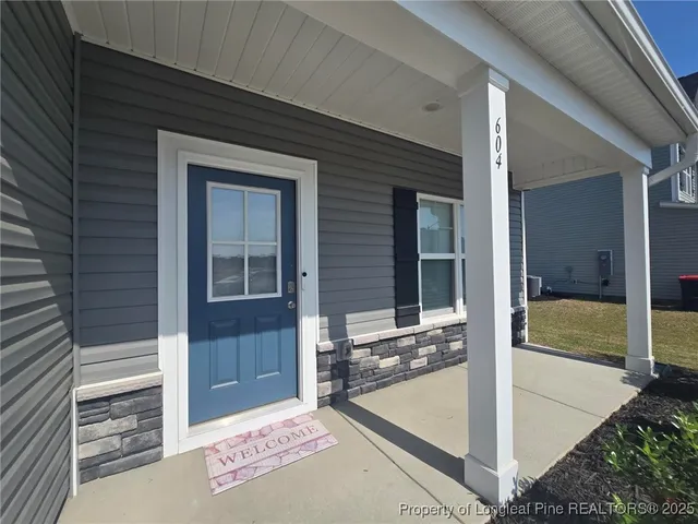 a view of a entryway door front of house