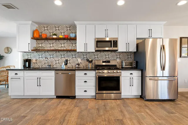 a view of a wooden door