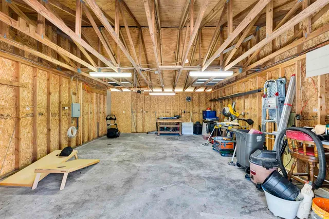 a house view with a outdoor seating space