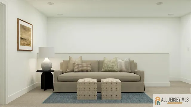 a living room with furniture and window