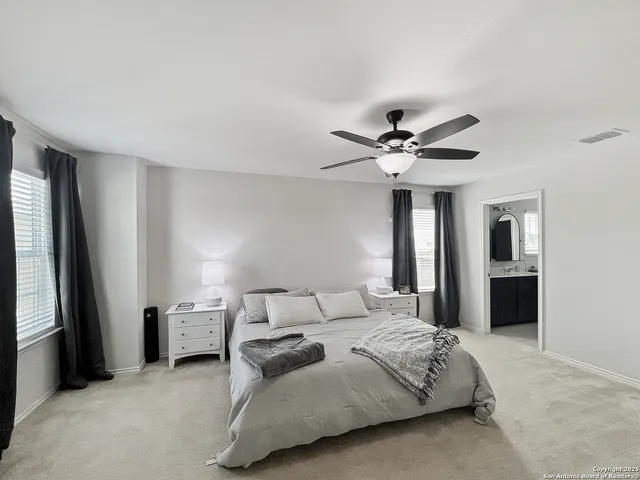 a view of a hallway with cabinet