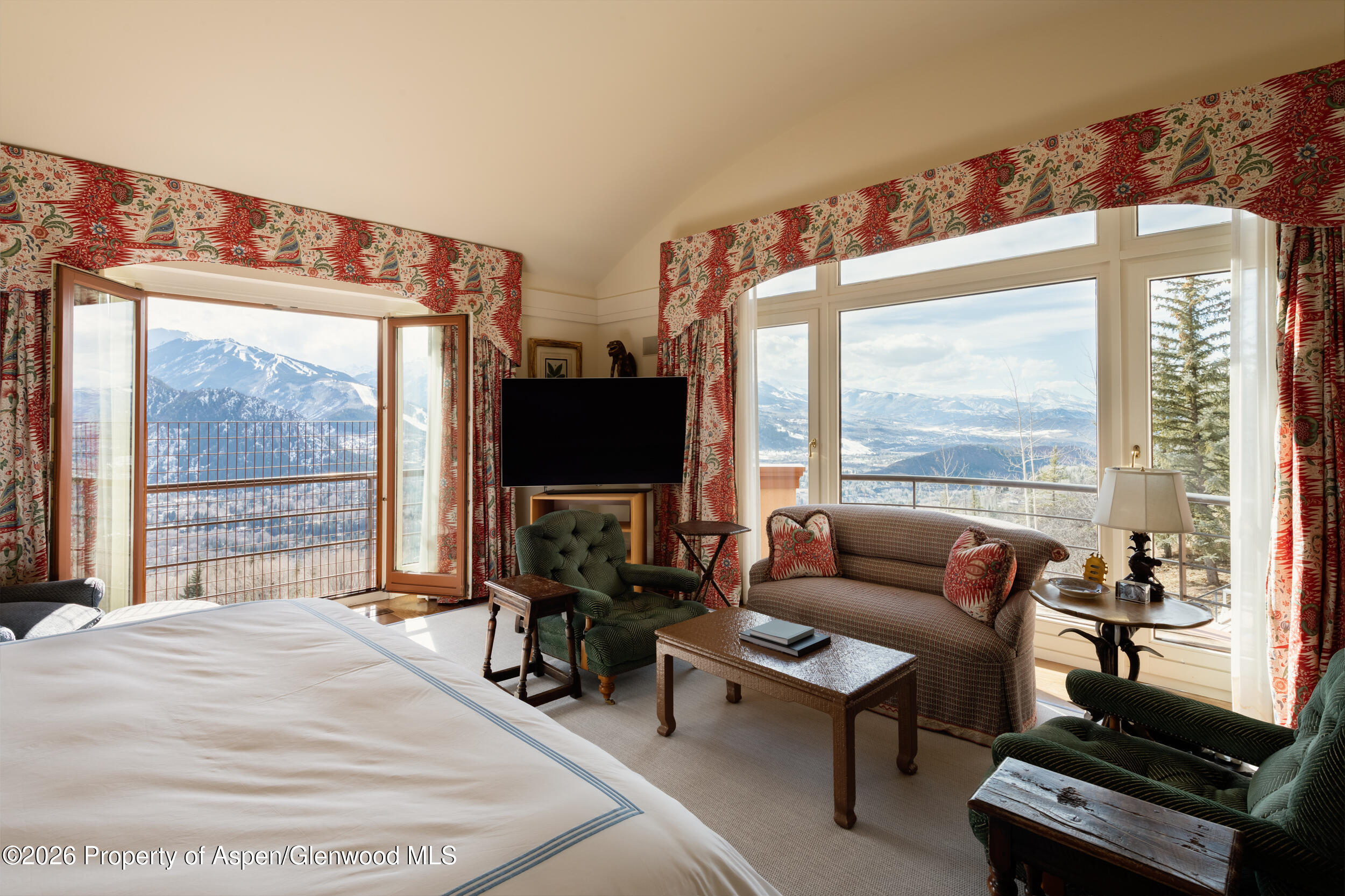2131 Red Mountain Road Aspen, CO 81612 - Photo 17 of 31 a living room with furniture and a flat screen tv