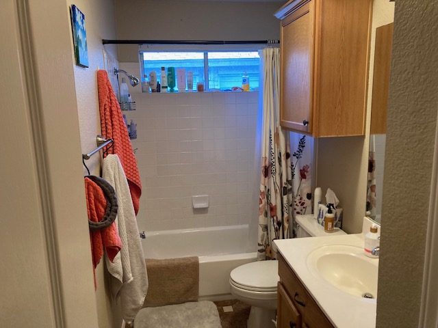 4816 Norman Trail Austin, TX 78749 - Photo 16 of 19 a bathroom with a sink toilet and shower