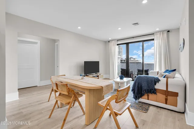 a workspace with furniture and a window